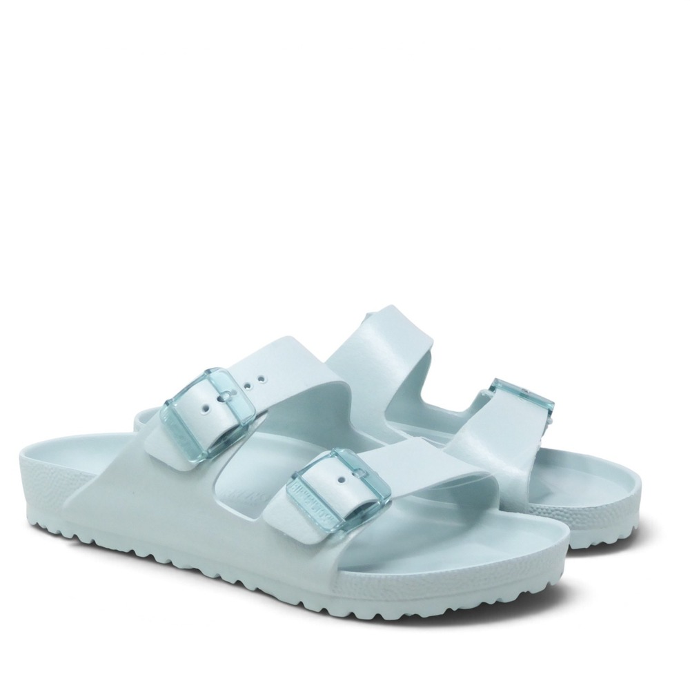 NEW Birkenstock Womens EVA Arizona Sandals Stealth Buckle Surf Green 40 / 9 N